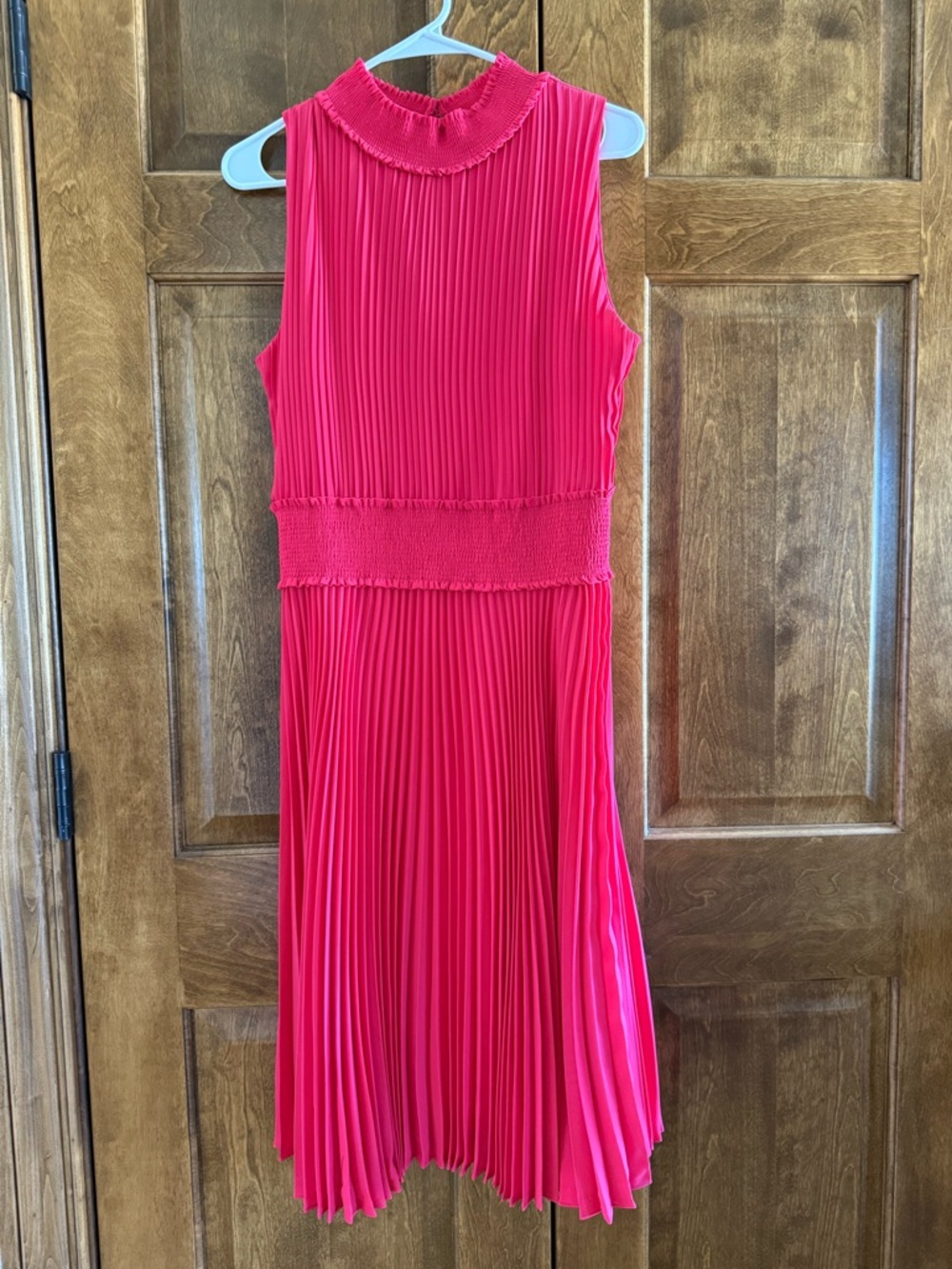 Nanette Lepore Hot Pink Pleated Dress - Women's Size 14